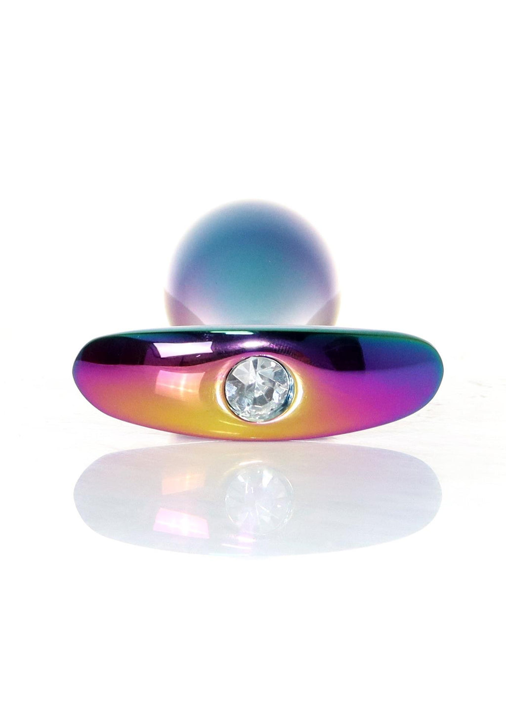 B-Series HeavyFun Plug-Jewellery Multicolour · anální kolík z nerezové oceli, čirý krystal, vel. L