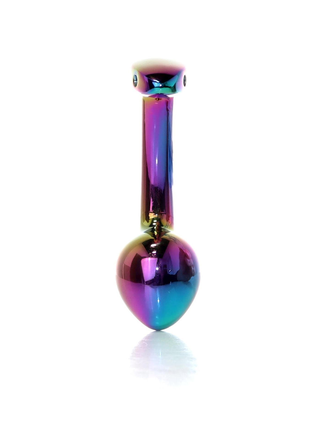 B Series HeavyFun Plug-Jewellery Multicolour Curved Plug · zahnutý anální kolík z oceli, vel. M