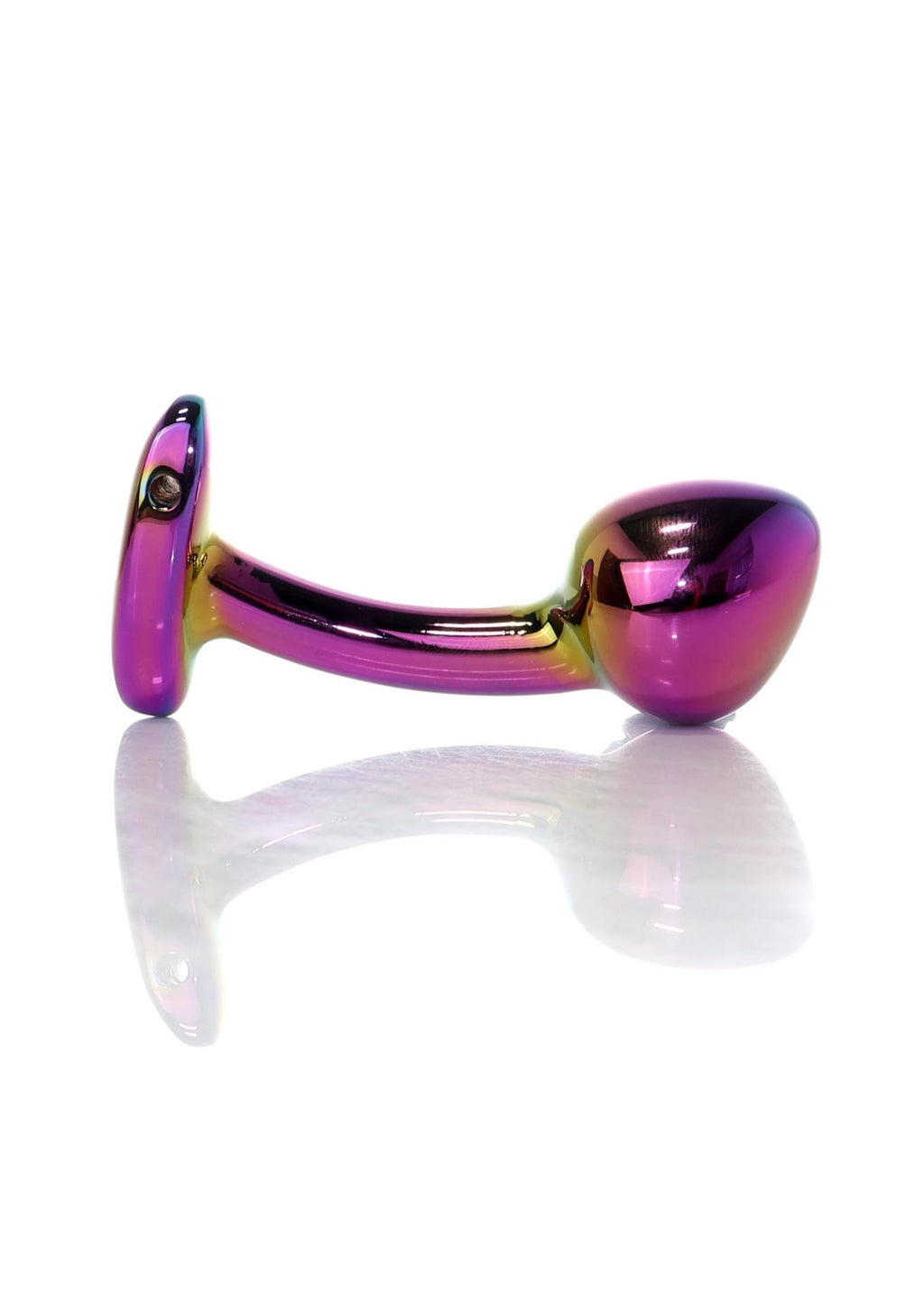 B Series HeavyFun Plug-Jewellery Multicolour Curved Plug · zahnutý anální kolík z oceli, vel. M