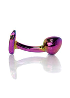 B Series HeavyFun Plug-Jewellery Multicolour Curved Plug · zahnutý anální kolík z oceli, vel. M