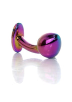 B Series HeavyFun Plug-Jewellery Multicolour Curved Plug · zahnutý anální kolík z oceli, vel. M