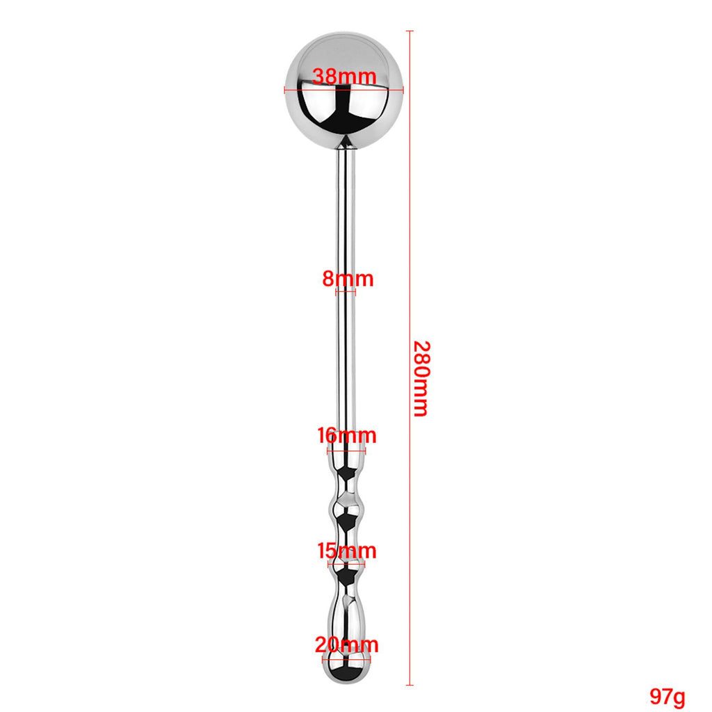 B-Series HeavyFun Jewellery Metal Anal Plug No. 2 · kolík s dlouhou rukojetí