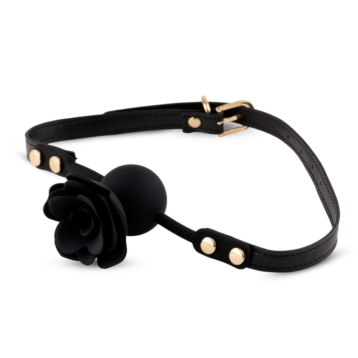 B-Series HeavyFun Black Rose Ball Gag · roubík s růží a průduchem