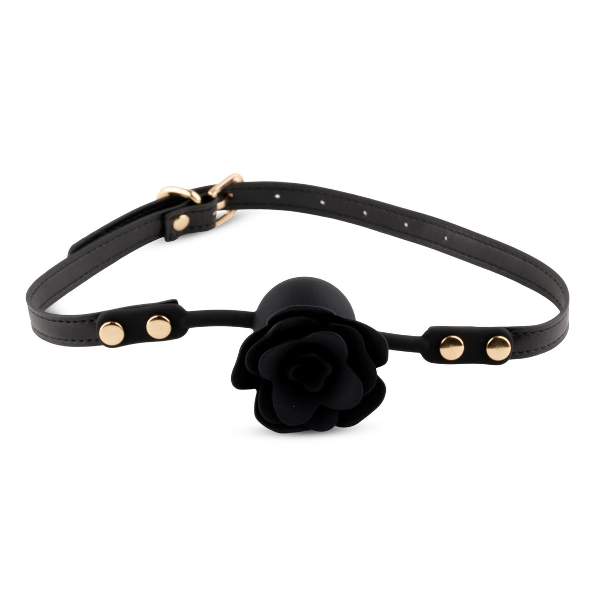 B-Series HeavyFun Black Rose Ball Gag · roubík s růží a průduchem