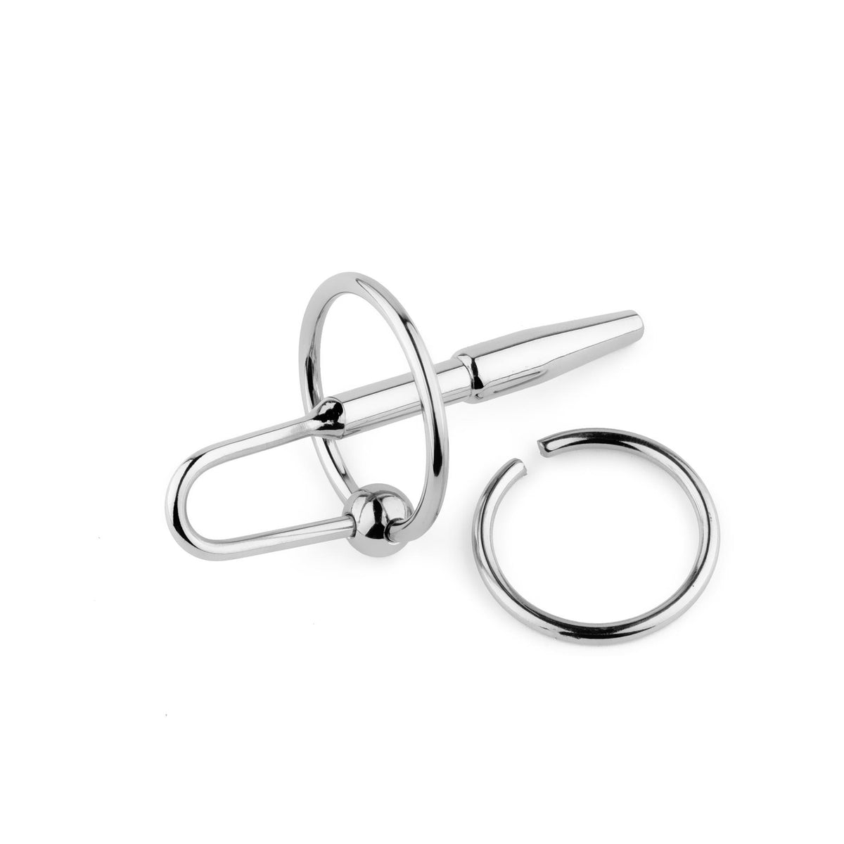 B-Series HeavyFun Metal Penis Plug No. 05 · plný uretrální kolík s úchytem