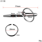 B-Series HeavyFun Metal Penis Plug No. 05 · plný uretrální kolík s úchytem