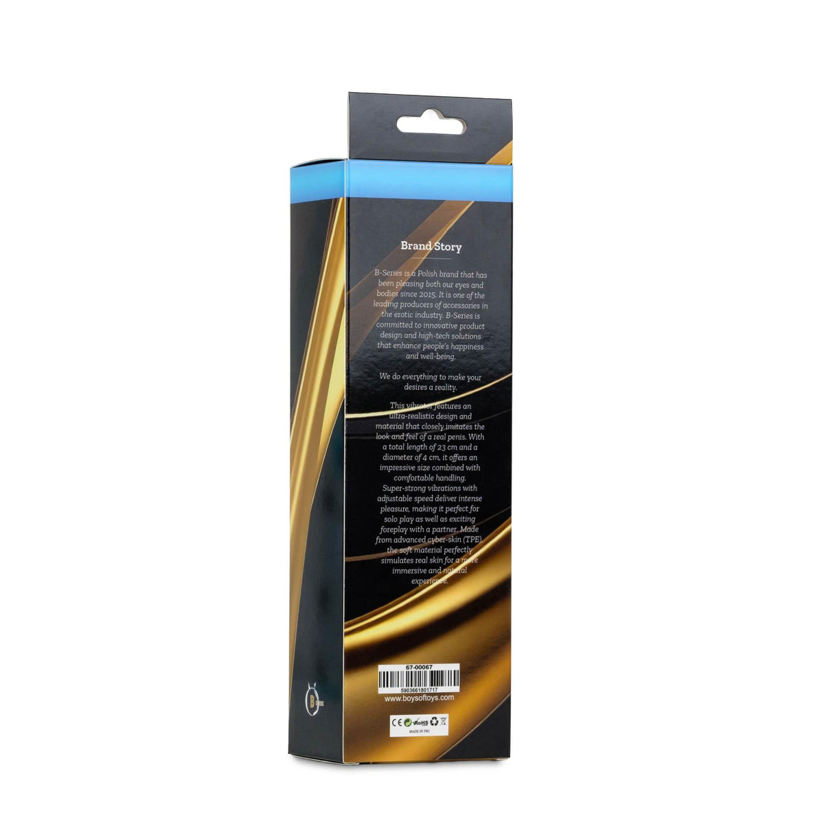 EasyLove Real Skin · realistický vibrátor · tělová, 23 cm