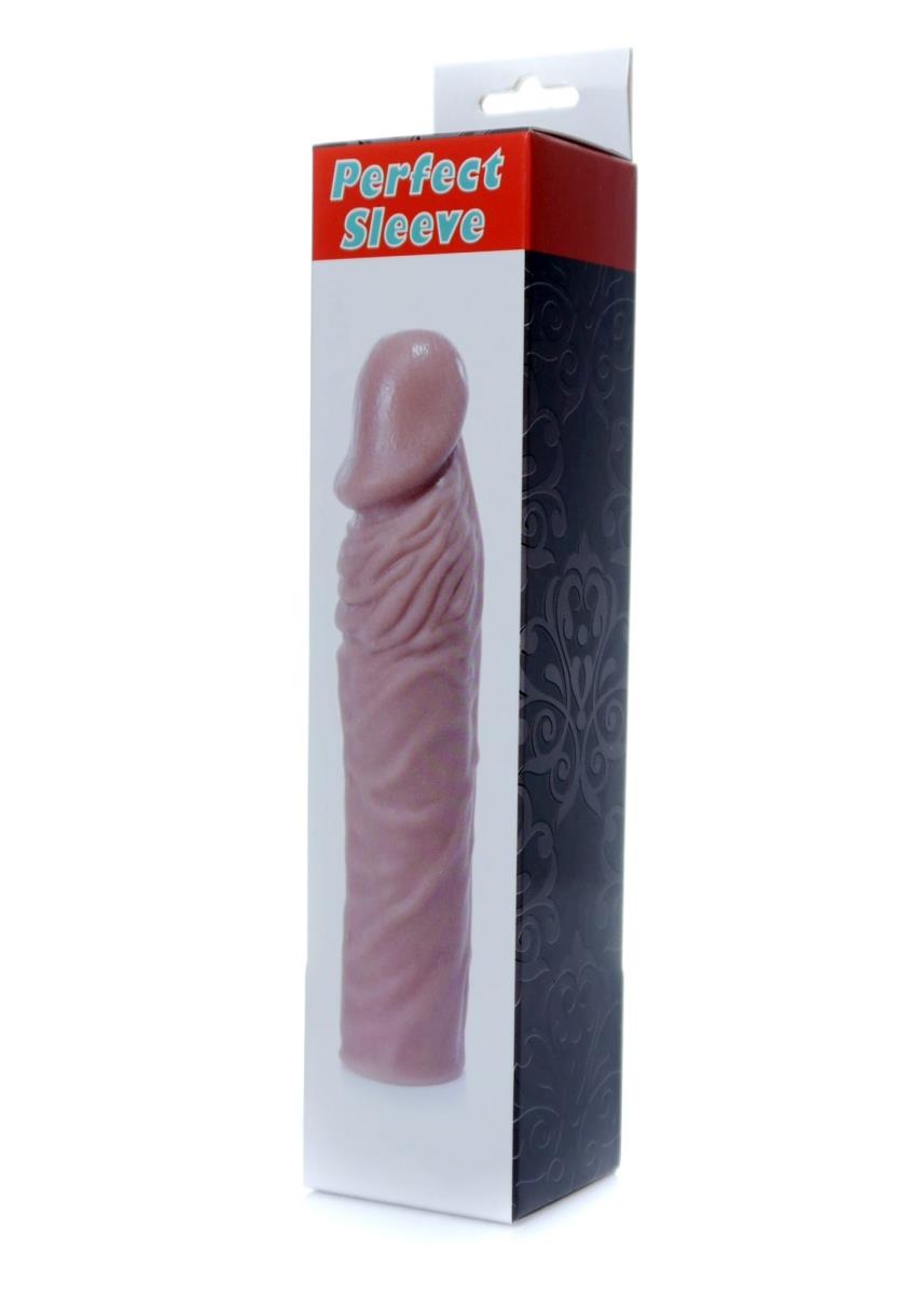 B Series EasyLove Perfect Sleeve Mulatto · prodlužovací návlek na penis · +7 cm