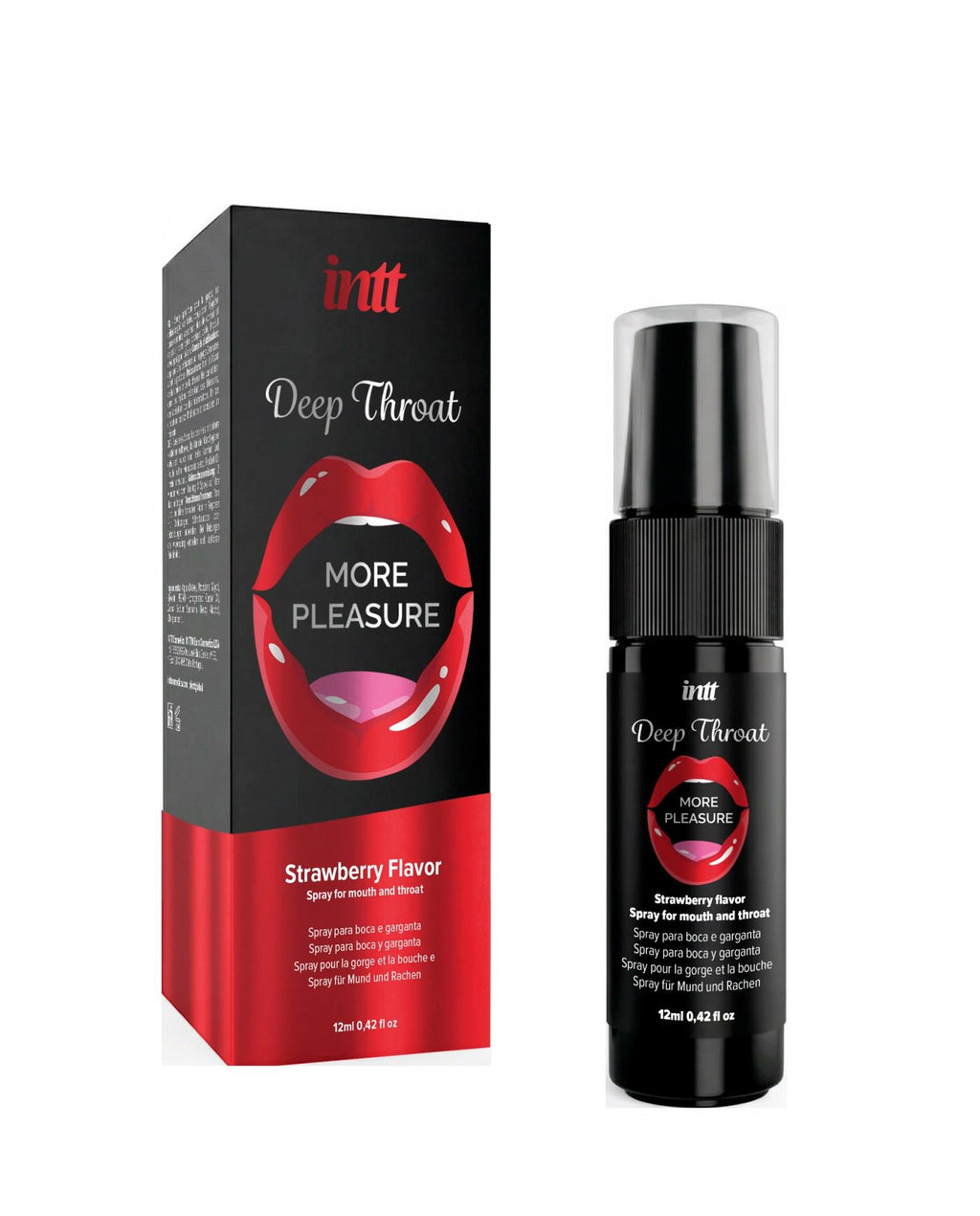 Intt Deep Throat Strawberry · orální sprej s jahodou 12 ml