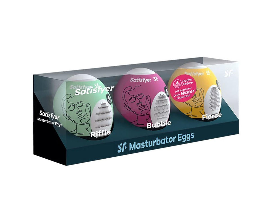 Satisfyer Masturbator Eggs Riffle, Bubble a Fierce · masturbační vajíčka (3 ks)