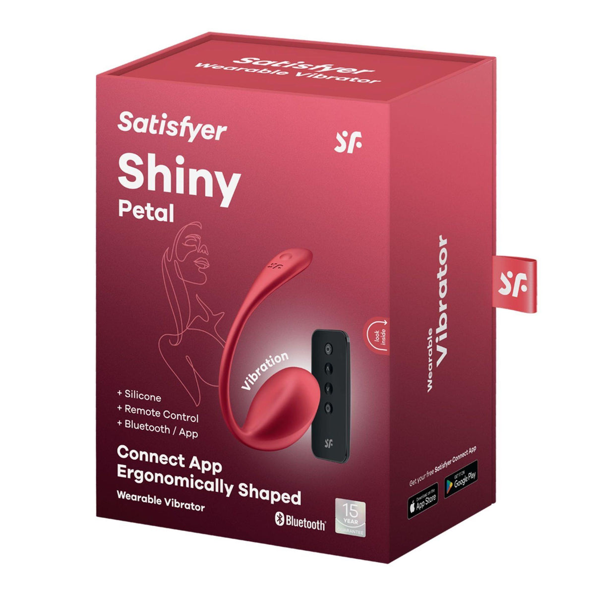 Satisfyer Shiny Petal · nositelný vibrátor s dálkovým ovladačem, červená