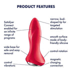 Satisfyer Rotator Plug 1+ · anální vibrátor s rotujícími kuličkami, červená