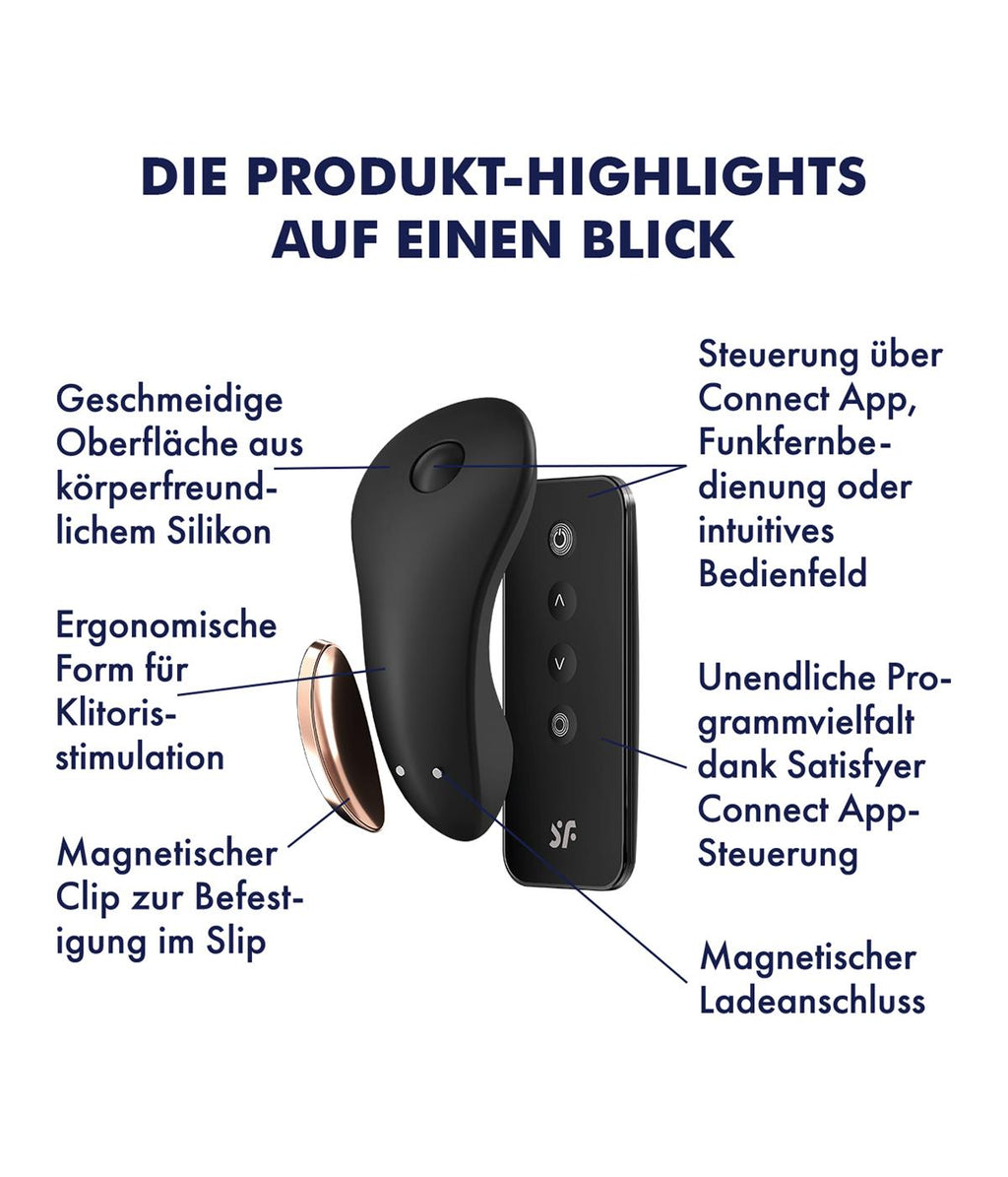 Satisfyer Little Secret · vibrátor do kalhotek s ovládáním přes aplikaci