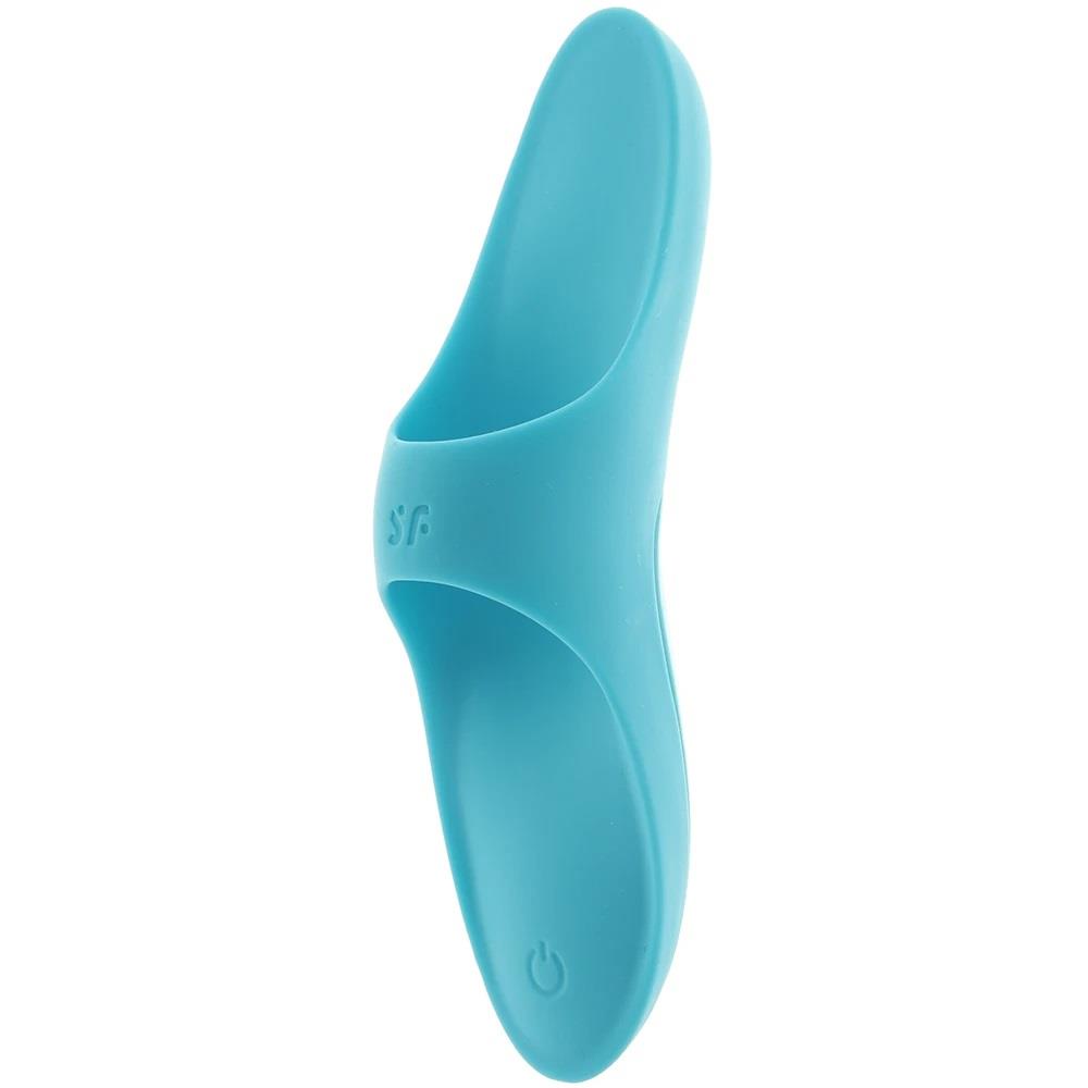 Satisfyer Teaser · vibrátor na prst, světle modrá