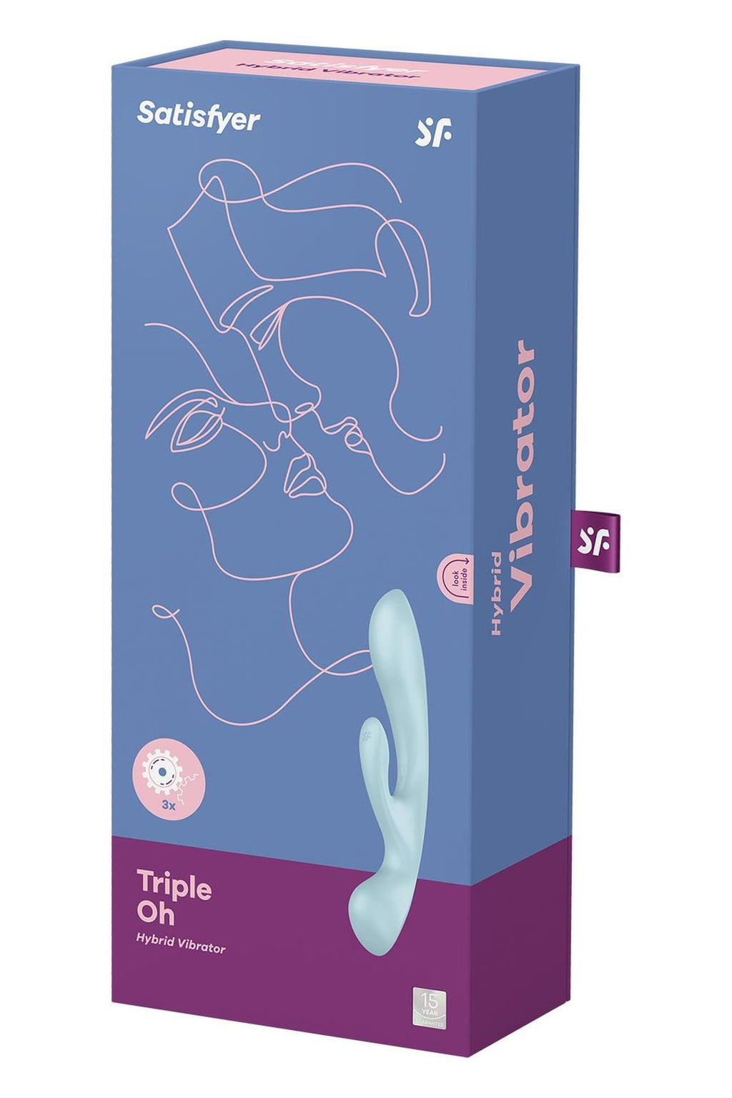 Satisfyer Triple Oh · rabbit vibrátor s masážní hlavicí
