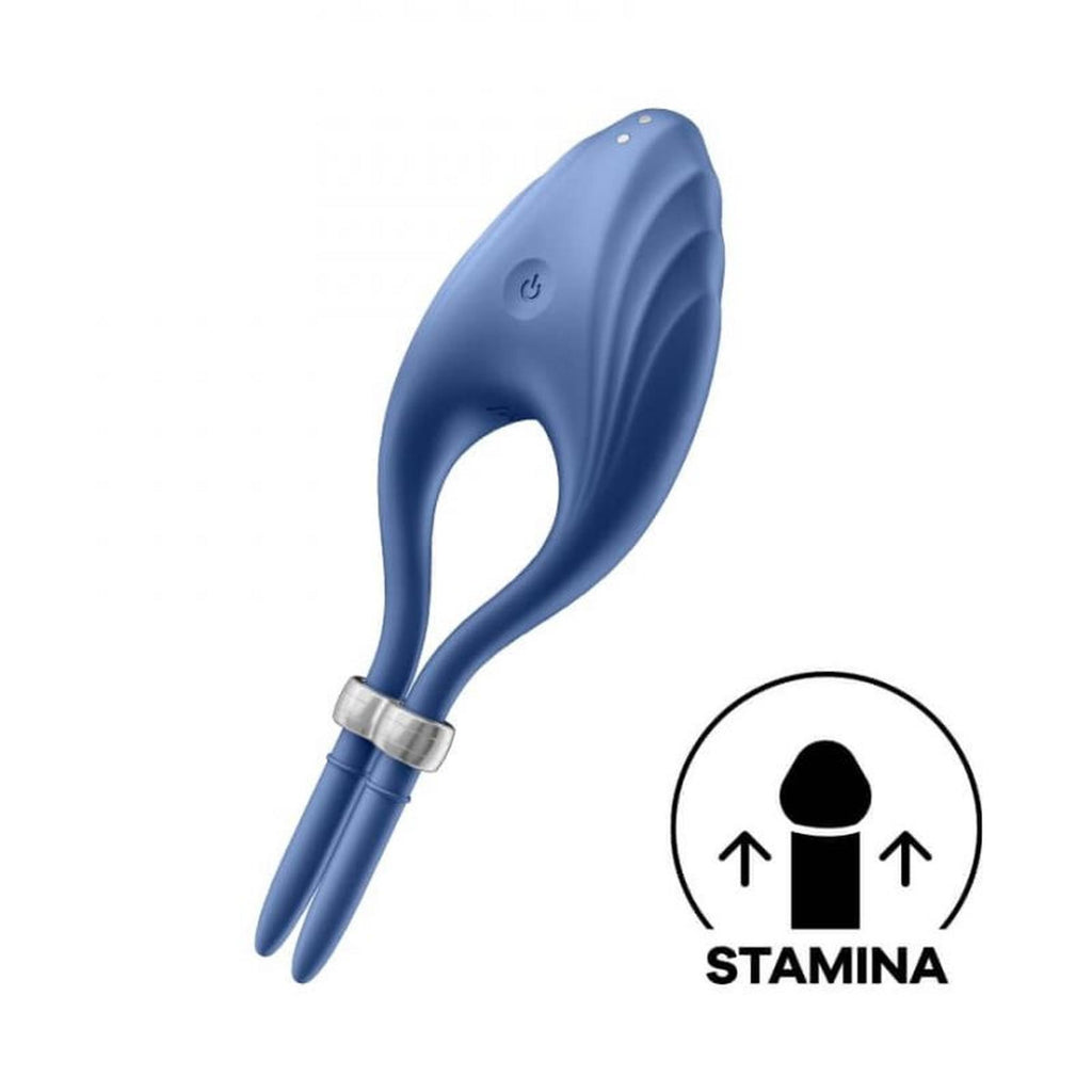Satisfyer Duelist · vibrační erekční kroužek · modrá