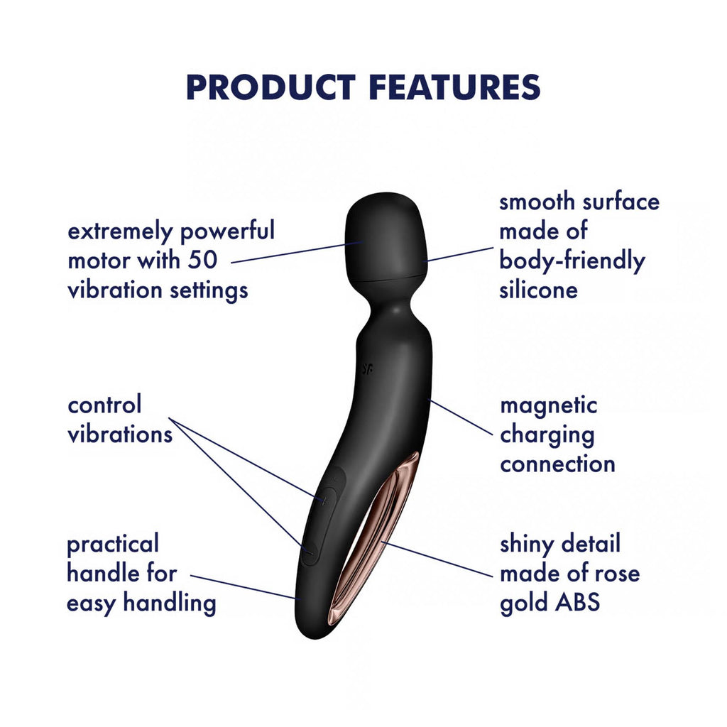 Satisfyer Wand-erland · masážní hlavice XXL · černá