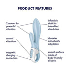 Satisfyer Air Pump Bunny 1 · rabbit vibrátor s nafukovacím dříkem