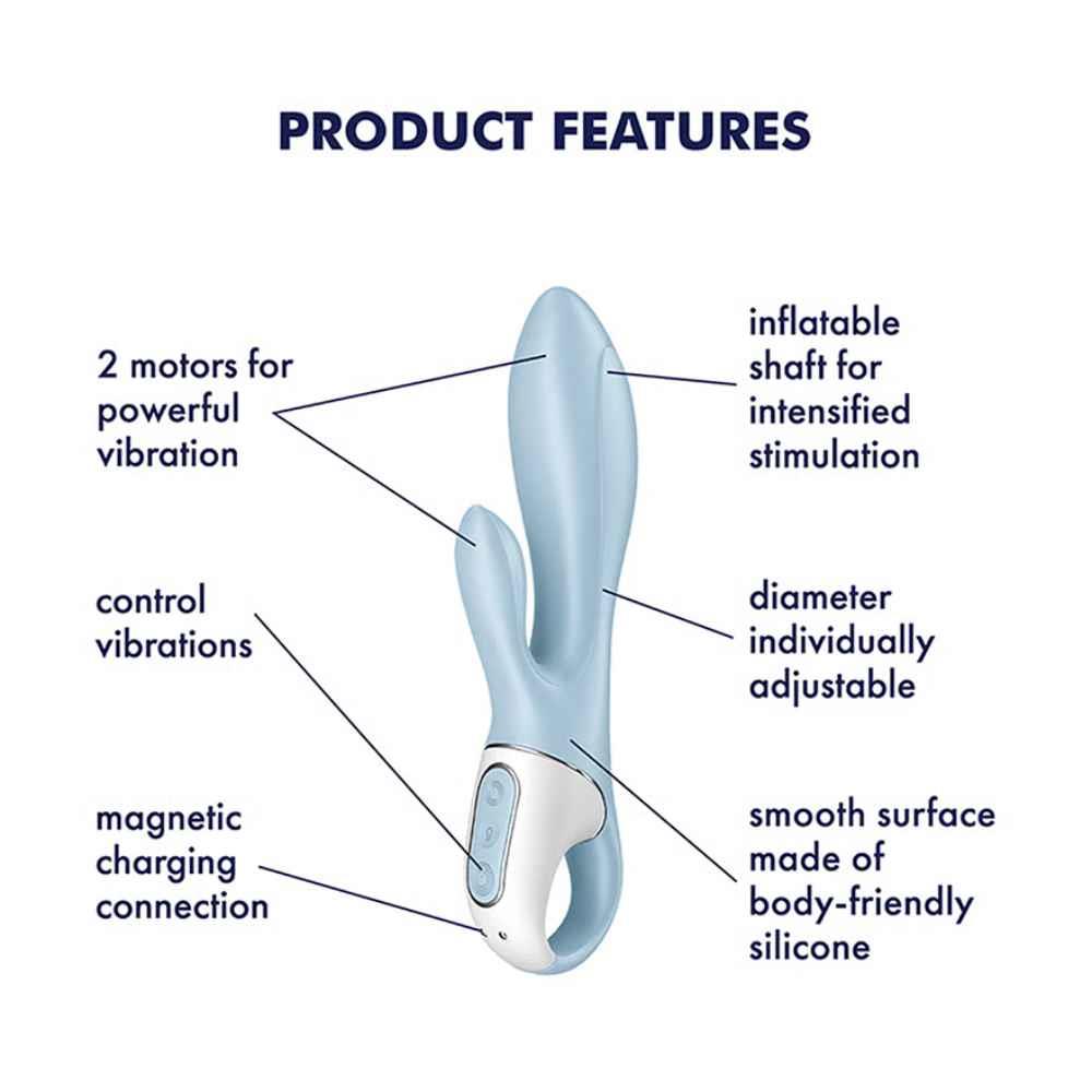 Satisfyer Air Pump Bunny 1 · rabbit vibrátor s nafukovacím dříkem