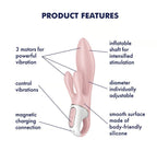 Satisfyer Air Pump Bunny 3 · rabbit vibrátor s nafukovacím dříkem