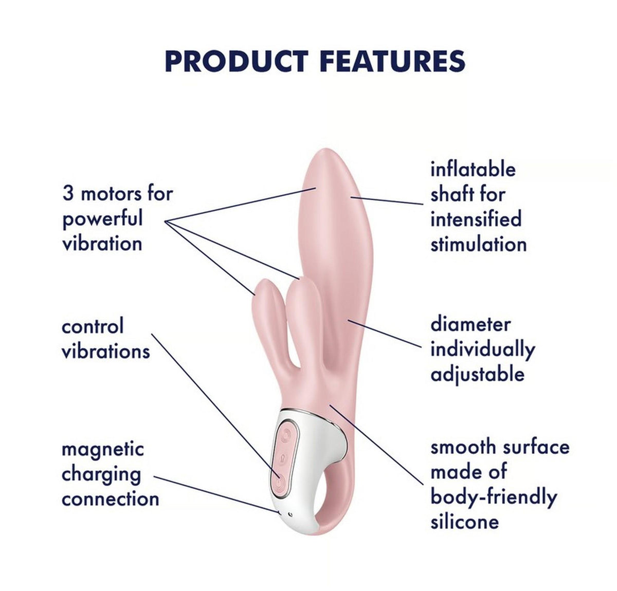 Satisfyer Air Pump Bunny 3 · rabbit vibrátor s nafukovacím dříkem