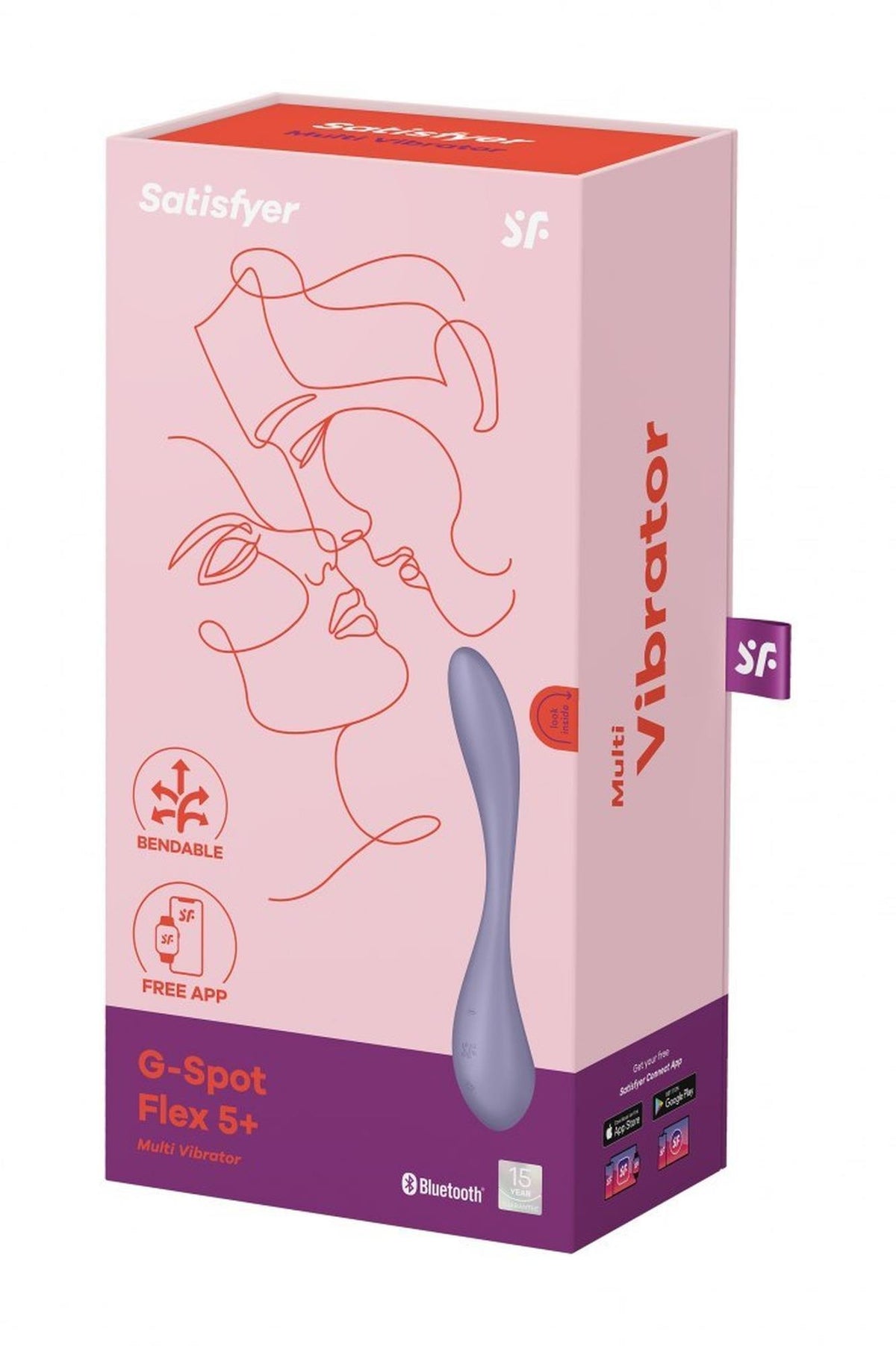 Satisfyer G-Spot Flex 5+ · ohebný vibrátor na bod G s aplikací