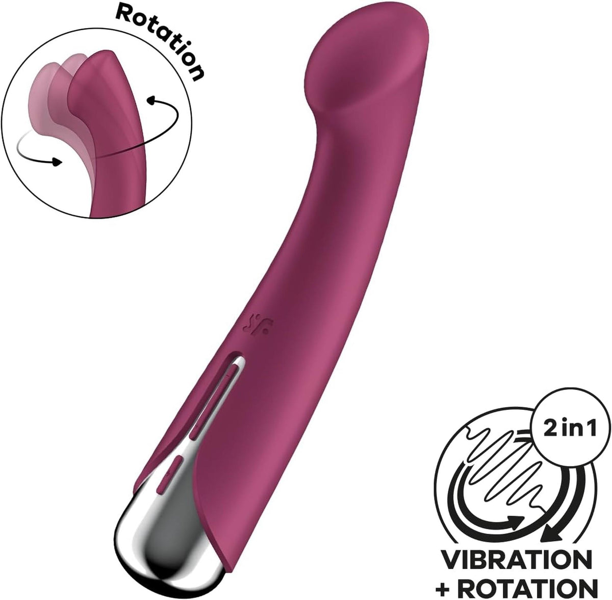 Satisfyer Spinning G-Spot 1 · rotační vibrátor na bod G, červená