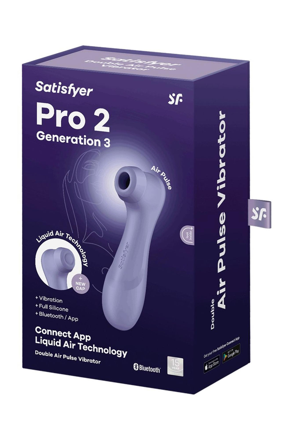 Satisfyer Pro 2 Generation 3 Connect App · tlakový stimulátor klitorisu, lila