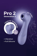 Satisfyer Pro 2 Generation 3 Connect App · tlakový stimulátor klitorisu, lila