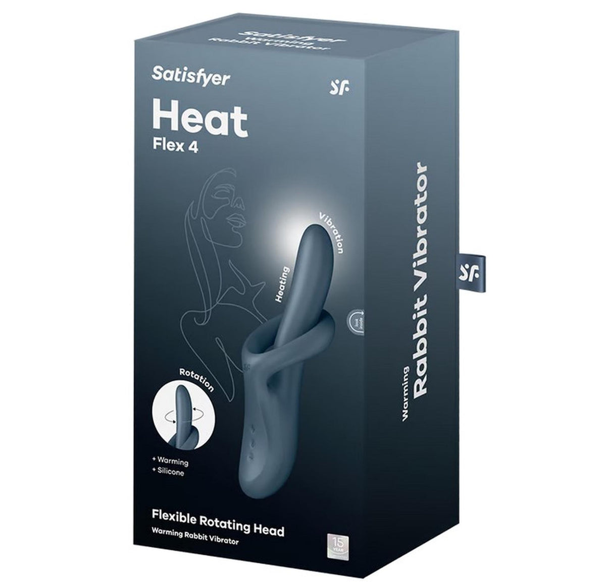 Satisfyer Heat Flex 4 · vibrátor s rotací a ohřevem