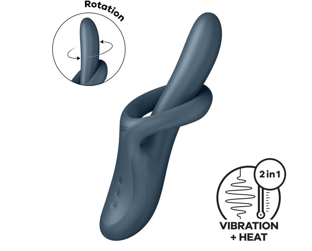 Satisfyer Heat Flex 4 · vibrátor s rotací a ohřevem