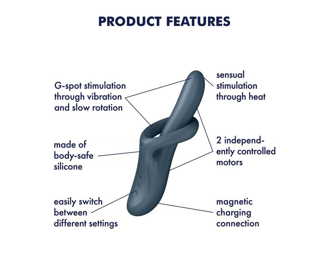 Satisfyer Heat Flex 4 · vibrátor s rotací a ohřevem