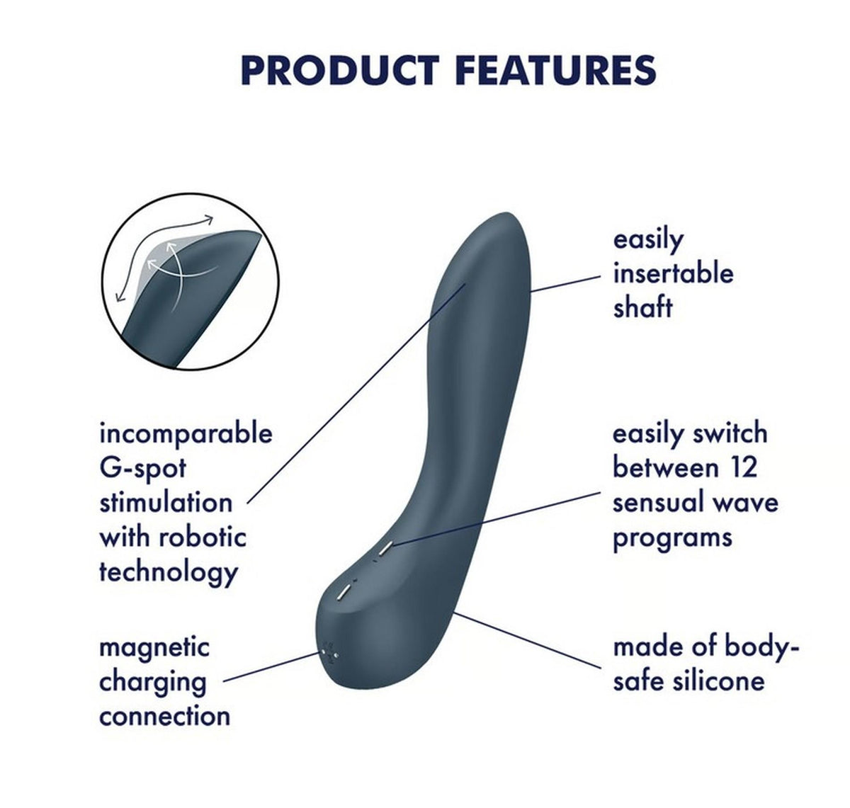 Satisfyer G-Spot Wave 4 · vibrátor na bod G s vlnivým pohybem