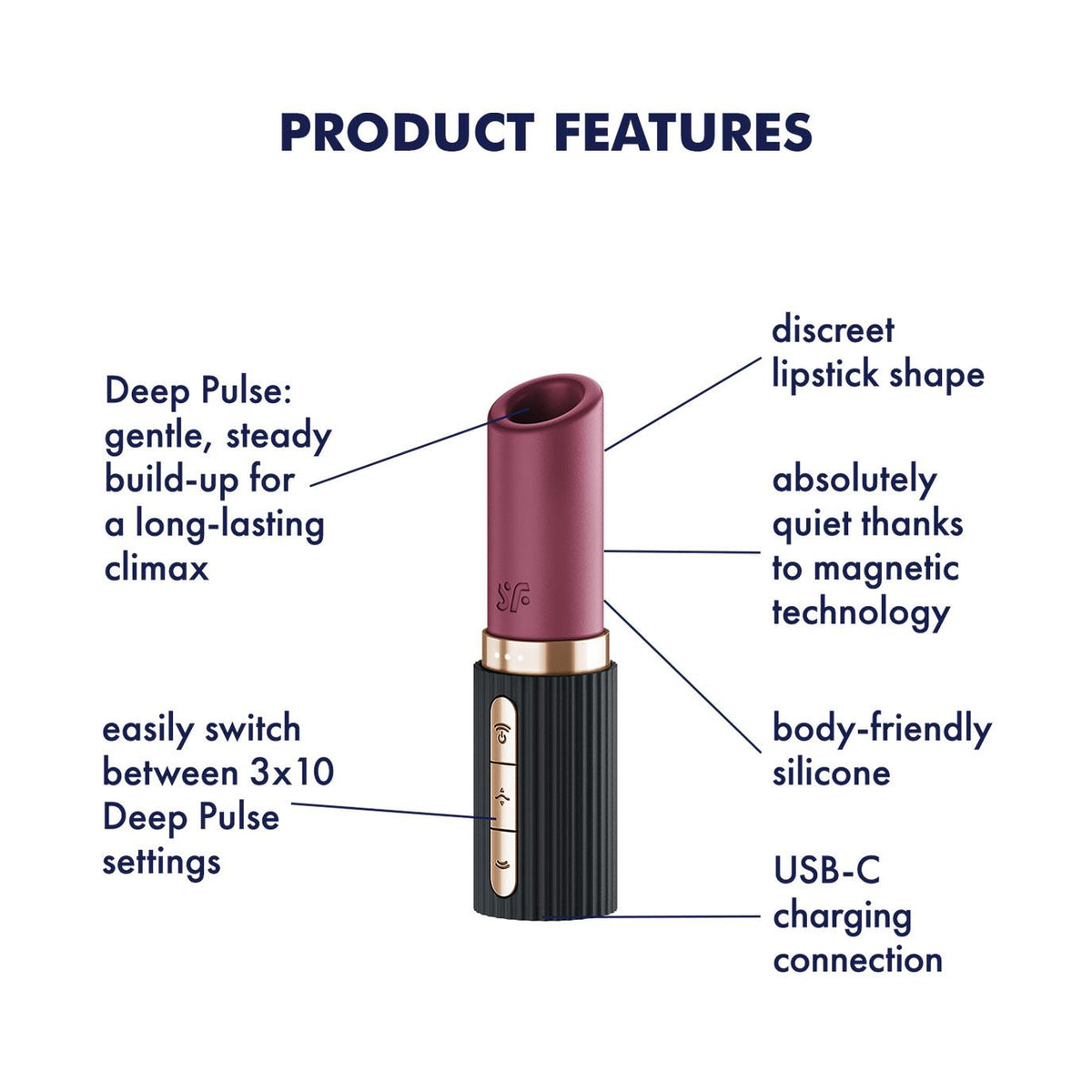 Satisfyer Deep Kiss · tlakový stimulátor klitorisu