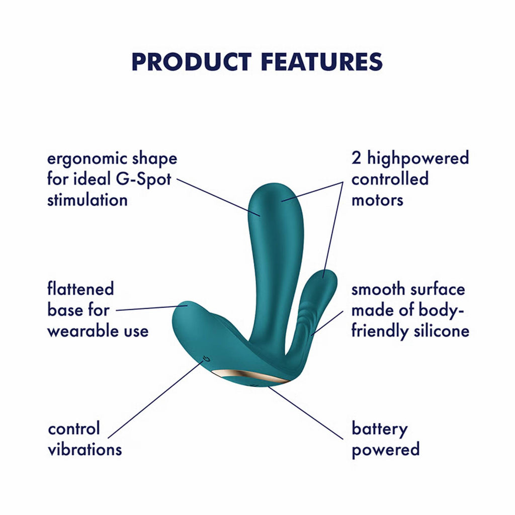 Satisfyer Top Secret+ · nositelný duální vibrátor na baterie