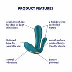 Satisfyer Top Secret+ · nositelný duální vibrátor na baterie
