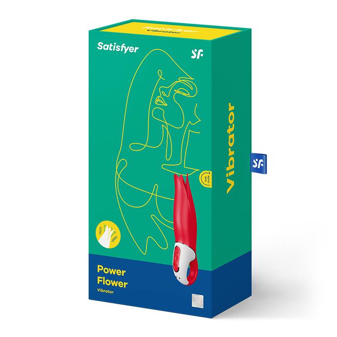 Satisfyer Vibes Power Flower · vibrátor, červená