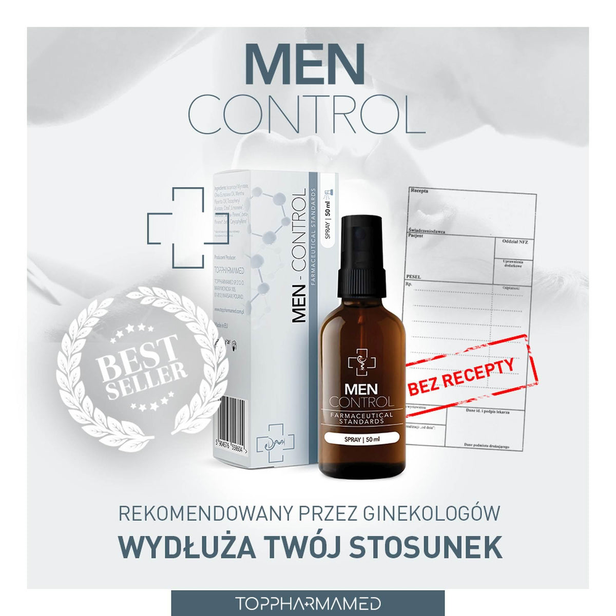 Toppharmamed Men Control · sprej pro oddálení ejakulace 50 ml