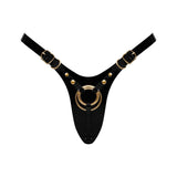 LEATHERETTE HARNESS FABULOUS - ONE SIZE - BLACK GLOSSY
