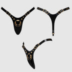 LEATHERETTE HARNESS FABULOUS - ONE SIZE - BLACK GLOSSY