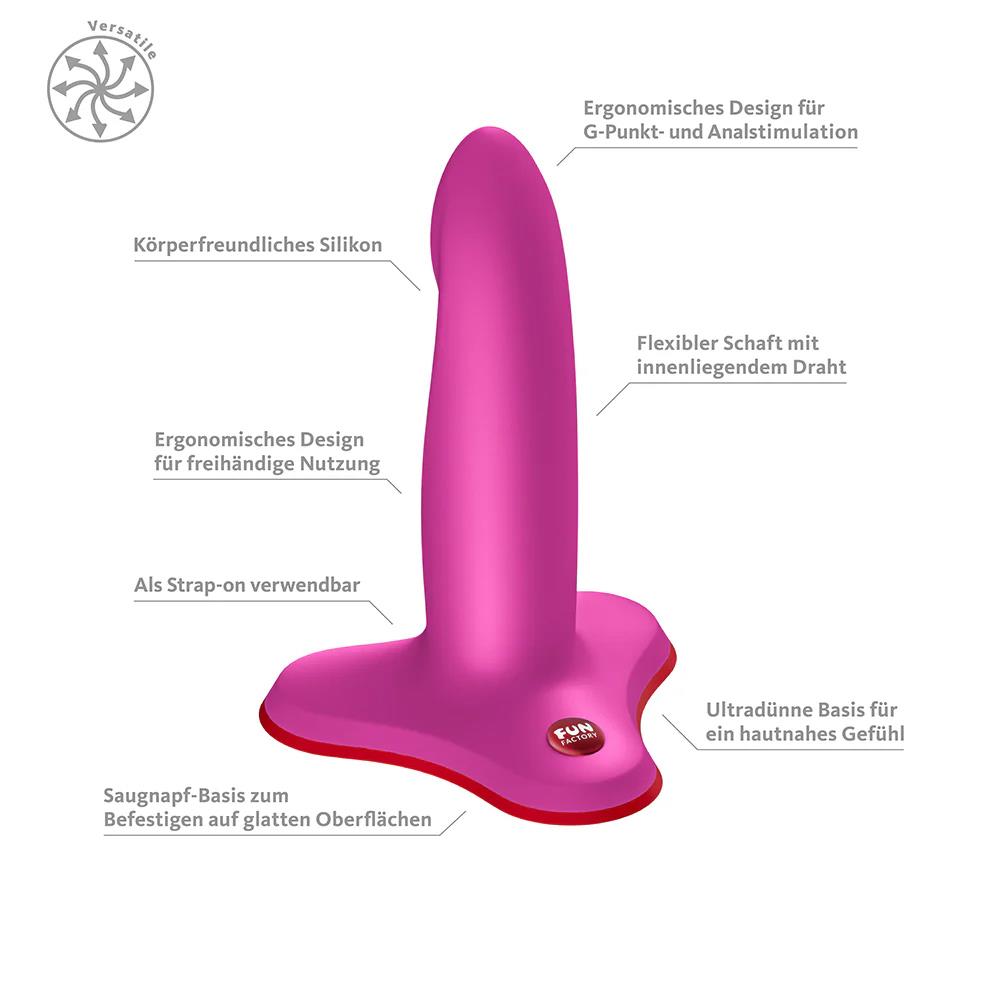 Fun Factory Limba Flex · ohebné dildo, vel. S, růžová