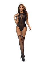 SoftLine Collection Bodystocking 2040 · catsuit s hlubokým výstřihem do V