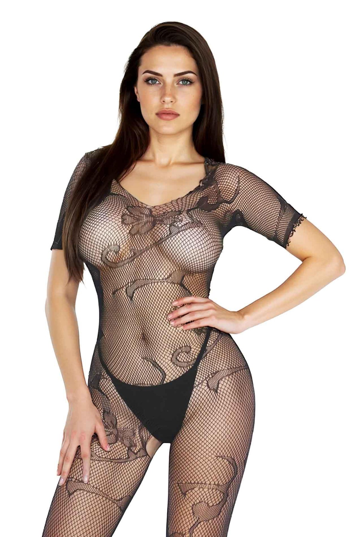 SoftLine Collection Bodystocking 2069 · catsuit s květinovým vzorem