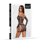 SoftLine Collection Top and Skirt 211914 · černý set topu a mini sukně