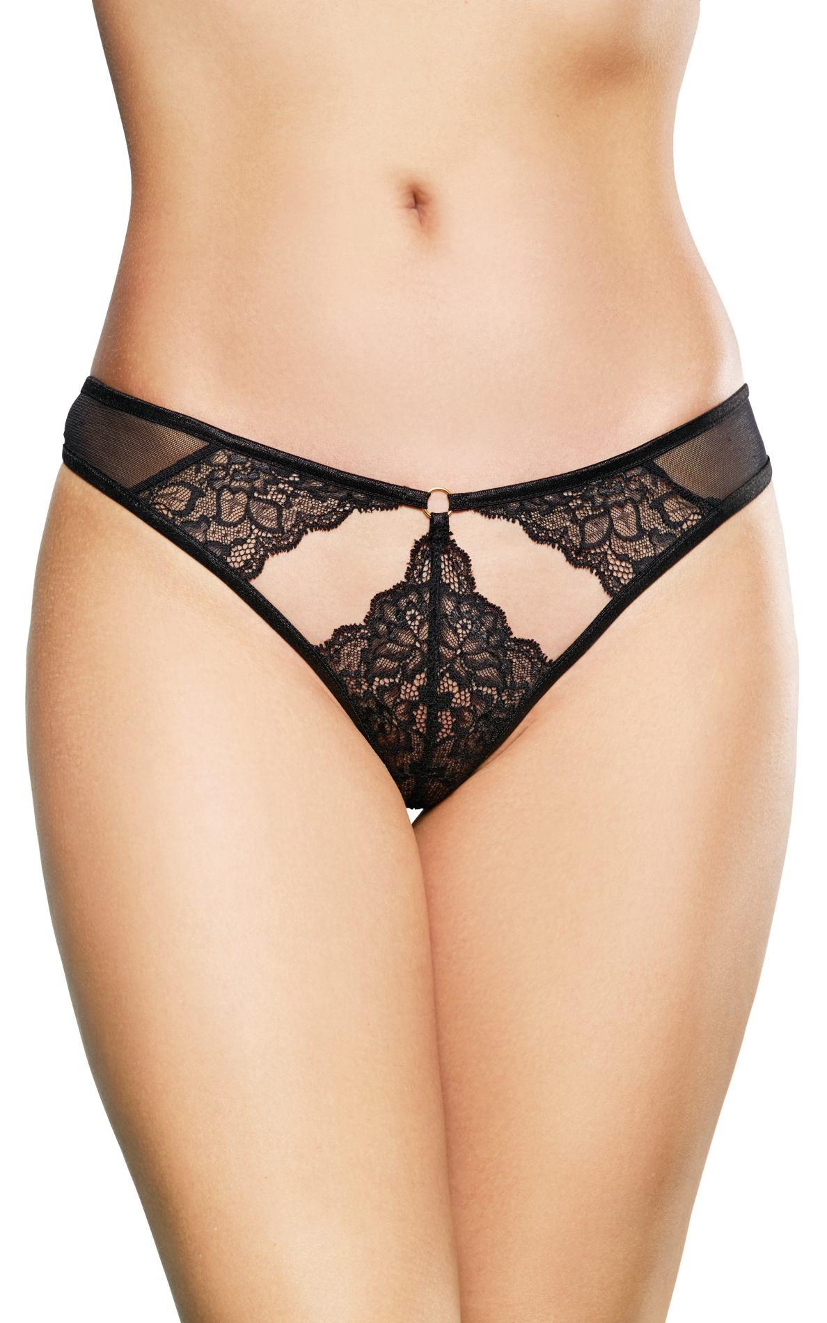 SoftLine Collection G-String 2497 · černá krajková tanga, vel. S/M