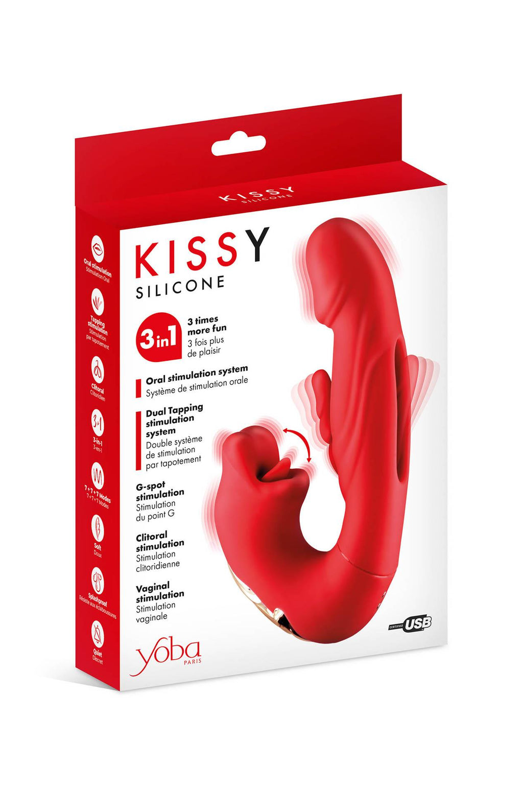 Yoba Kissy 3v1 · rabbit vibrátor se sáním klitorisu
