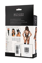 Glossy Amilia, bodysuit, wetlook, black, L