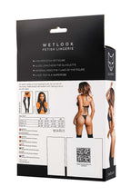 Glossy Reina · body wetlook, černá, vel. S