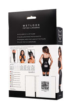 Glossy Nelly · černé wetlook šaty · vel. L