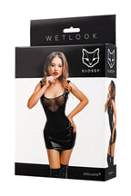 Glossy Rimma · šaty wetlook, černá, vel. S